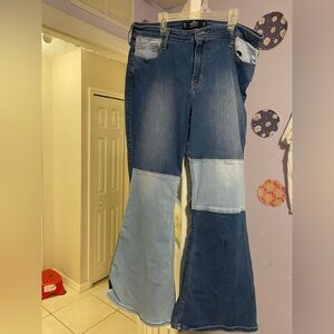 Hollister Denim light and dark patchwork jeans size 33